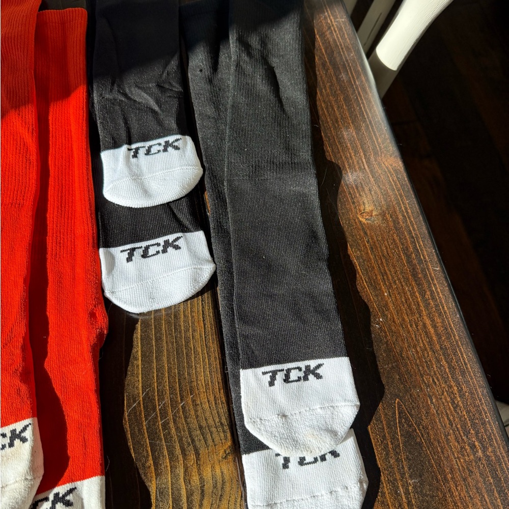 Colorful youth softball Socks Set-pink, black, white & orange - Picture 9 of 9